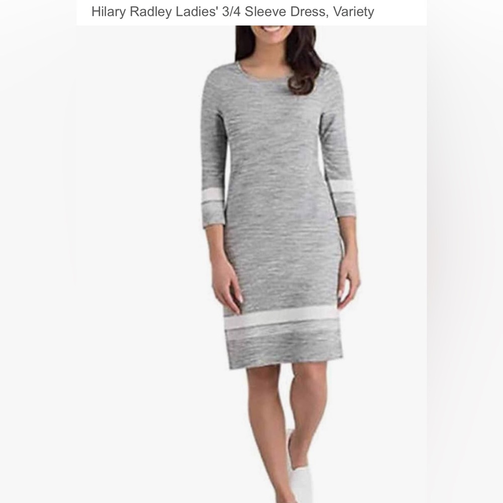 Hilary Bradley NWT XL grey dress